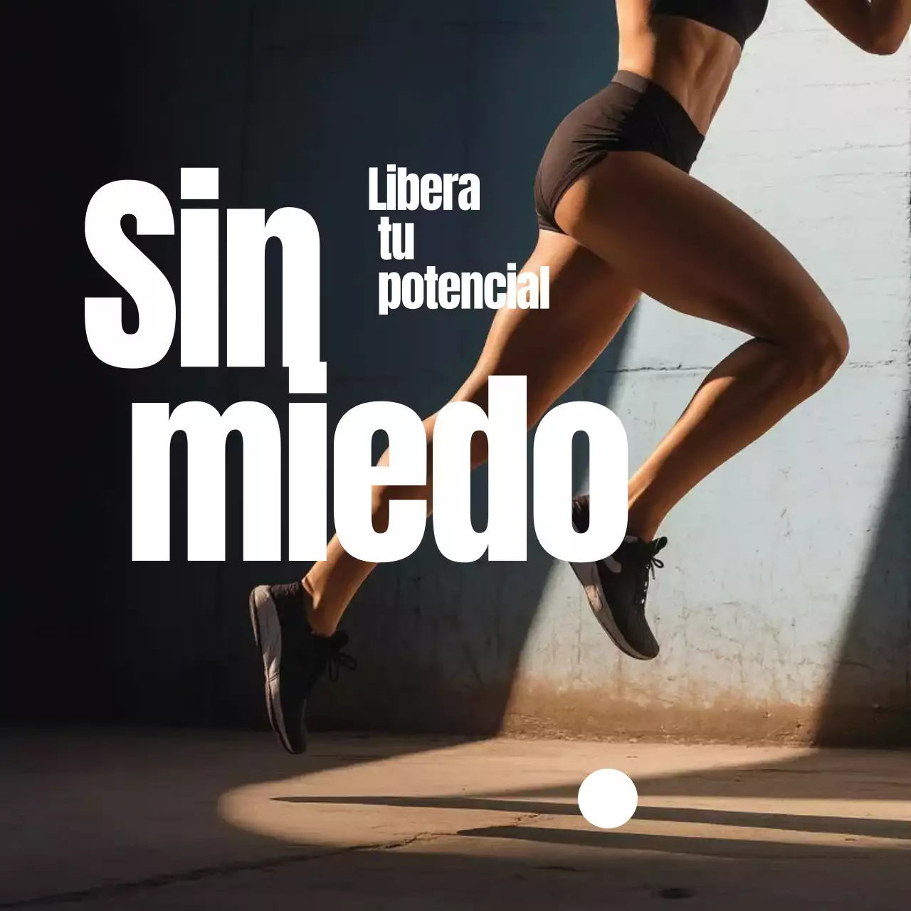 Promoción de fitness en negrita negra