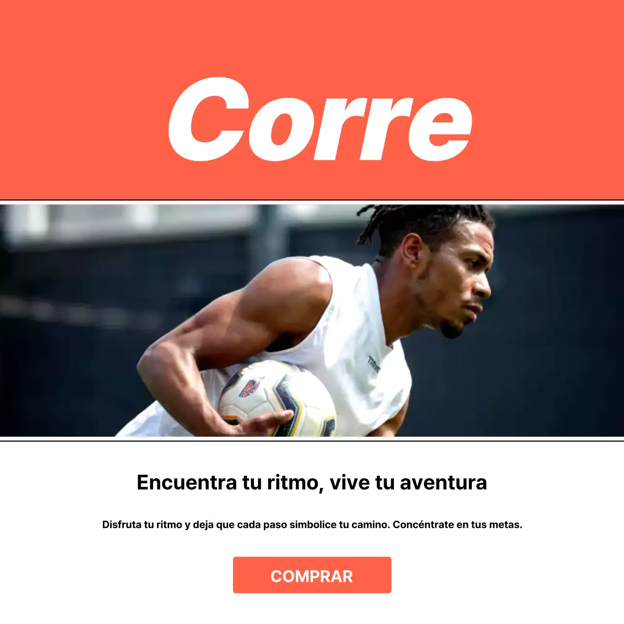 Promoción deportiva moderna naranja