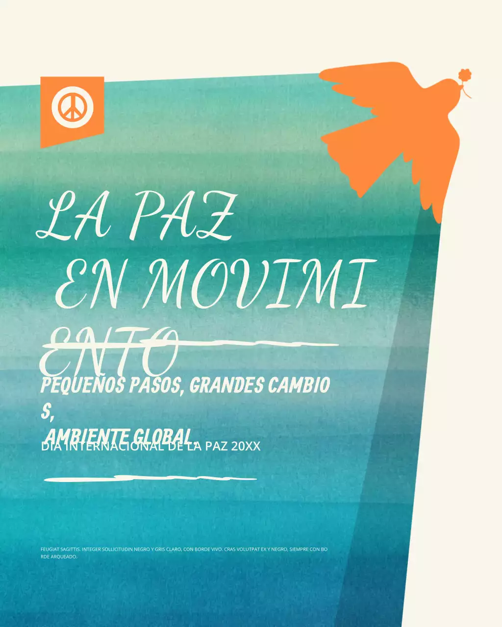 Publicación de Instagram del Día Internacional de la Paz Verde y Moderna