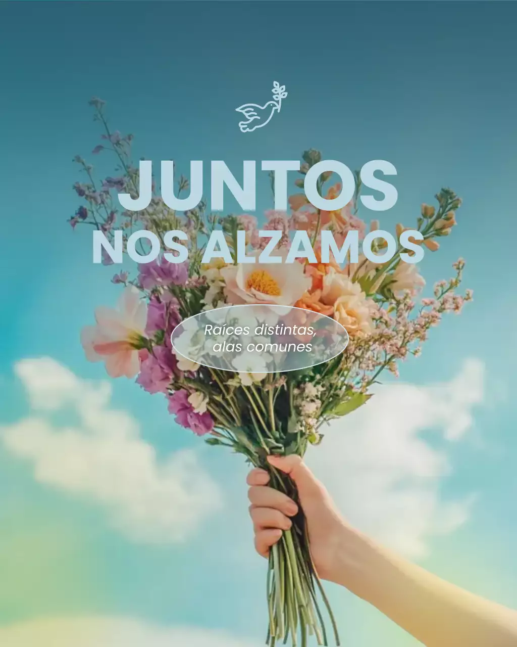 Publicación de Instagram del Día de la Paz Minimalista Azul