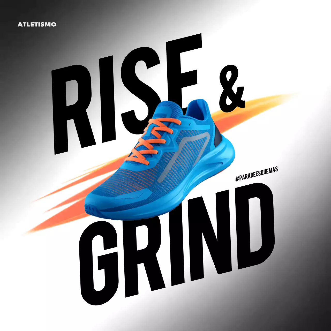 Promoción deportiva moderna azul