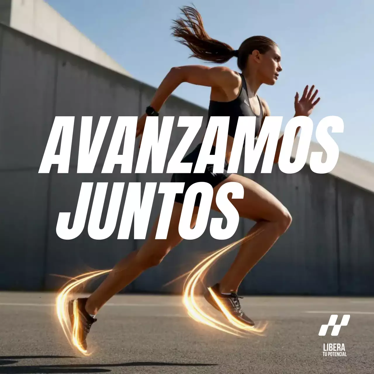 Promoción de fitness moderna naranja