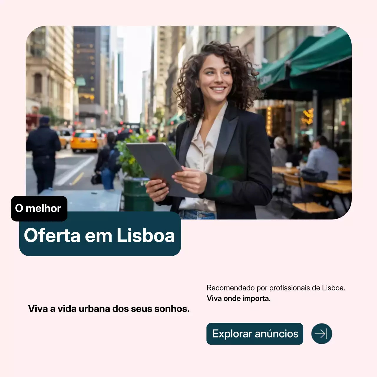 Postagem promocional do Instagram da Cidade Moderna Bege