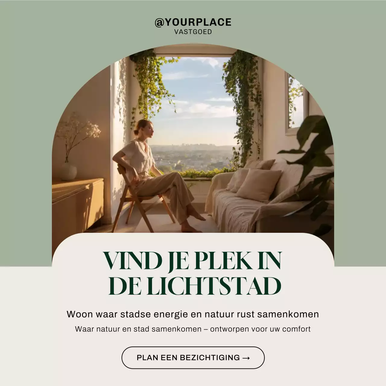 Sage Modern Real Estate Advertentie Instagram Post