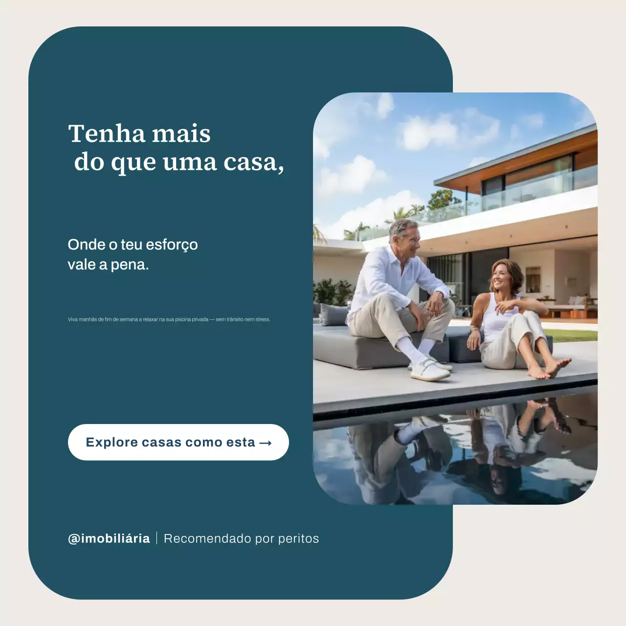 Postagem de promoção imobiliária moderna bege no Instagram