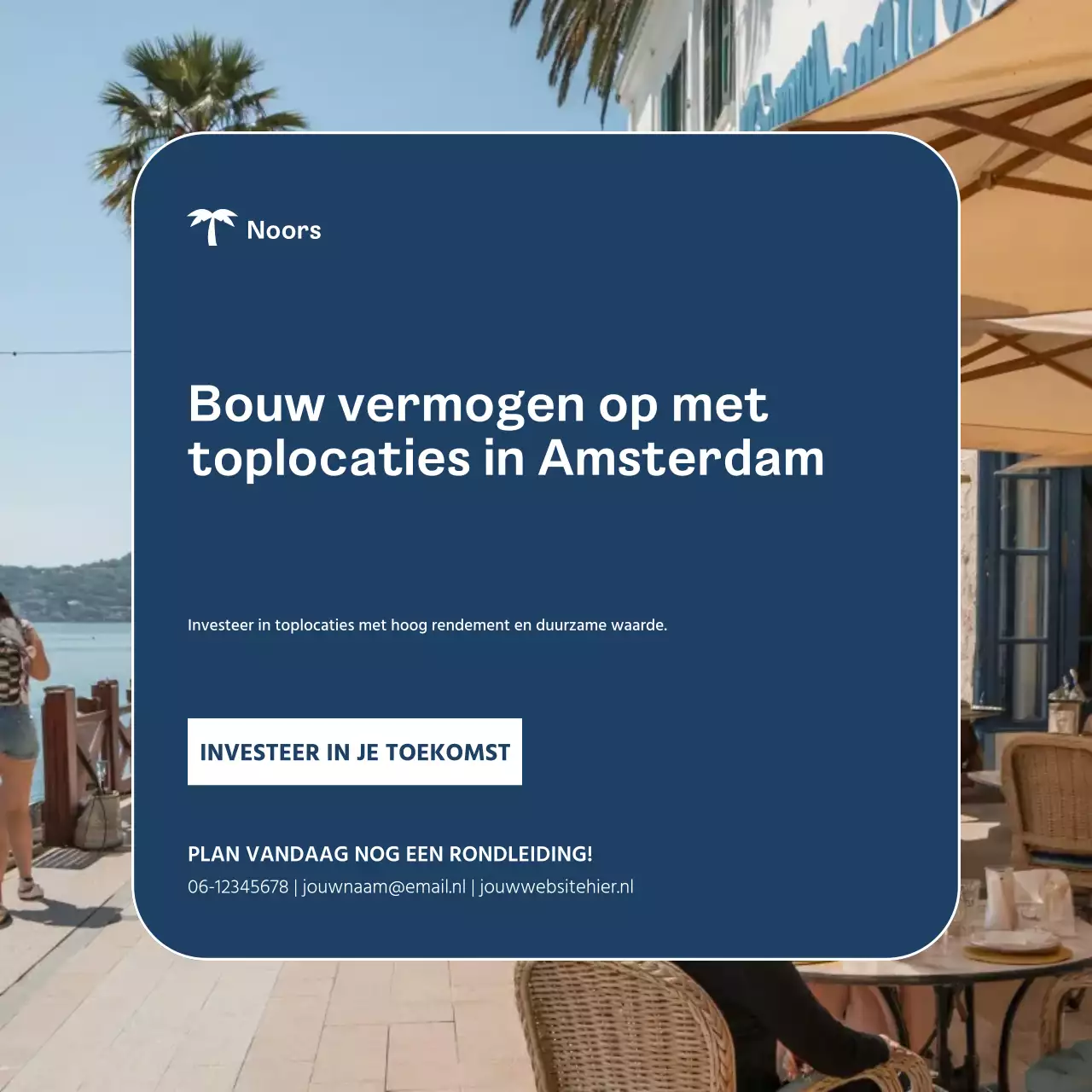 Instagram-bericht over de promotie van Blue Modern Real Estate