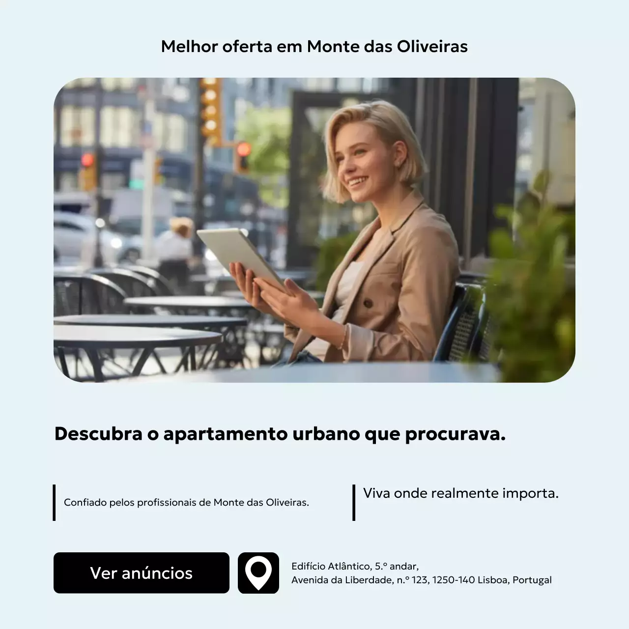 Publicação de anúncio imobiliário moderno bege no Instagram