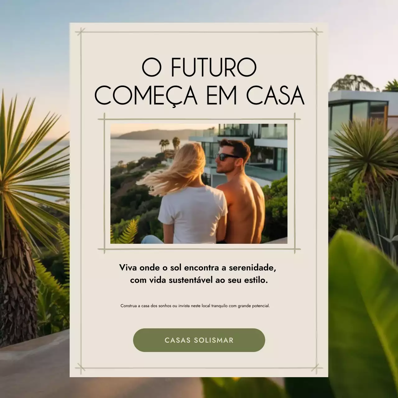 Postagem de promoção imobiliária moderna bege no Instagram
