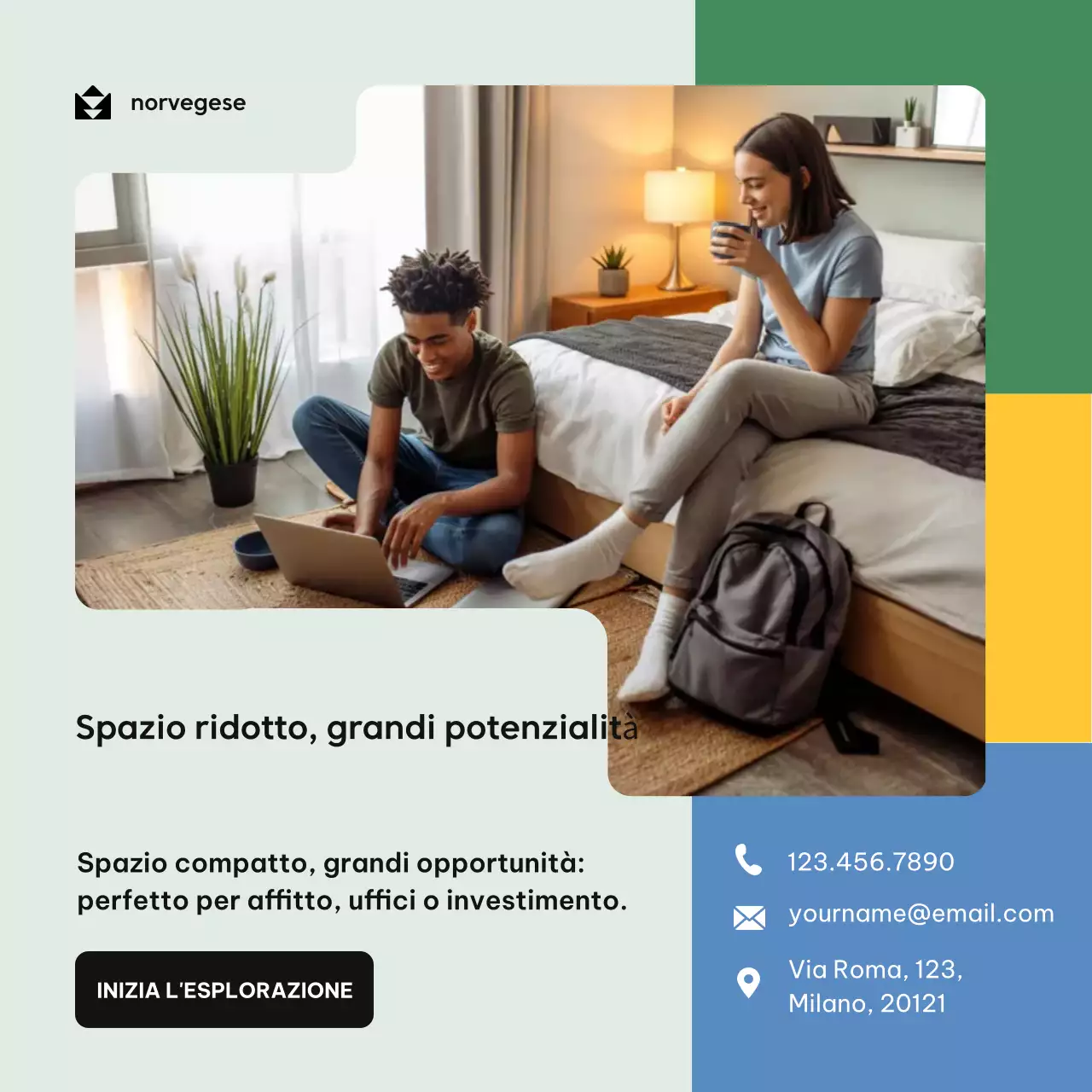 Post Instagram pubblicitario di Beige Modern Real Estate