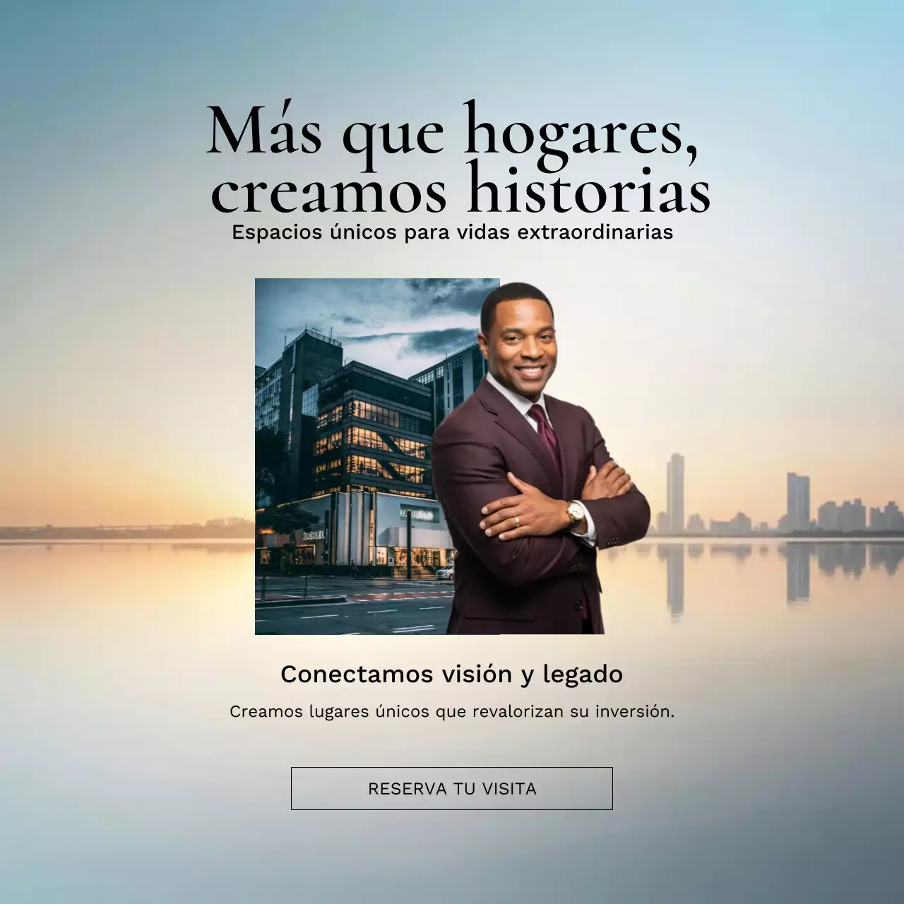 Publicación de Instagram de la promoción inmobiliaria profesional de Maroon
