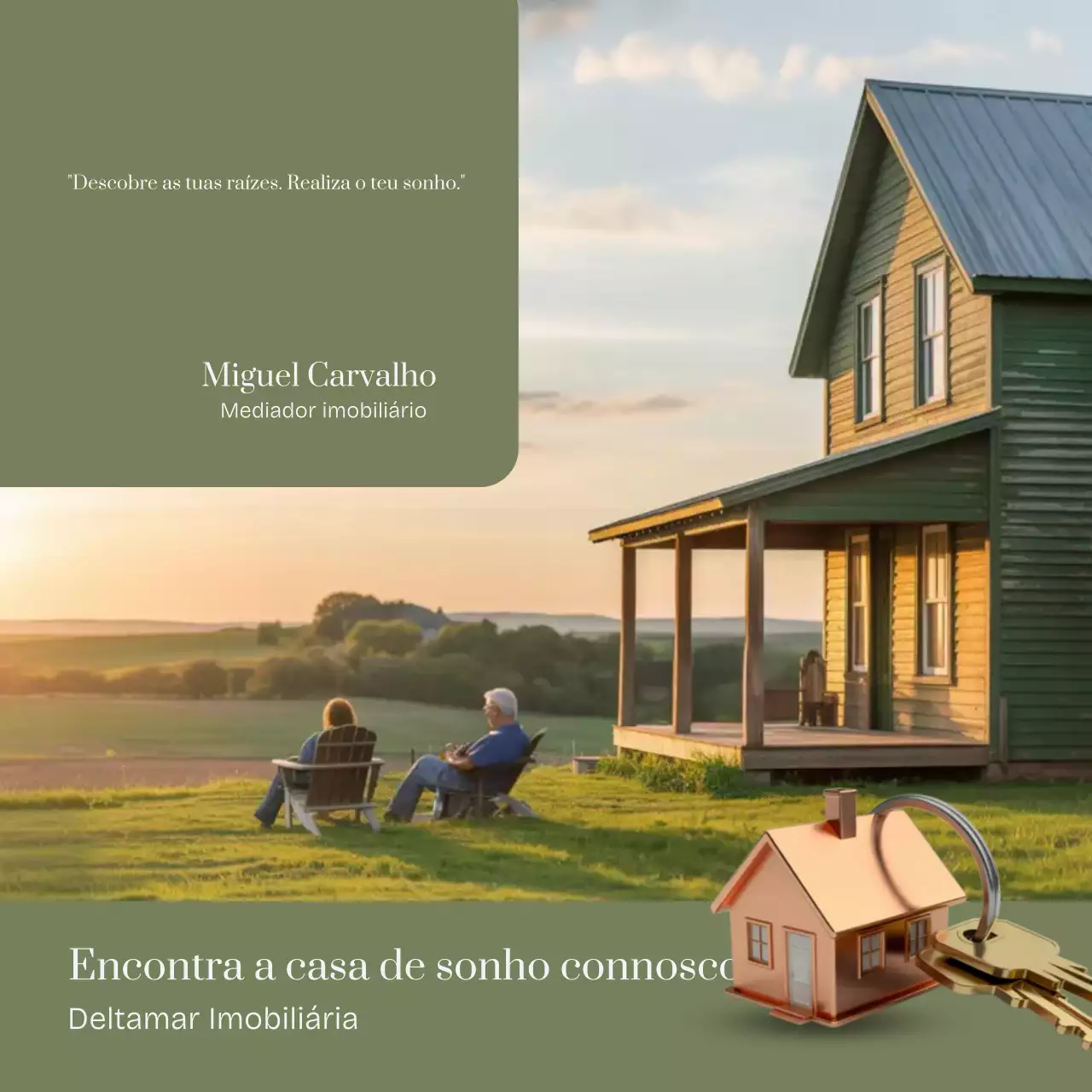 Postagem de promoção imobiliária rústica da Sage no Instagram