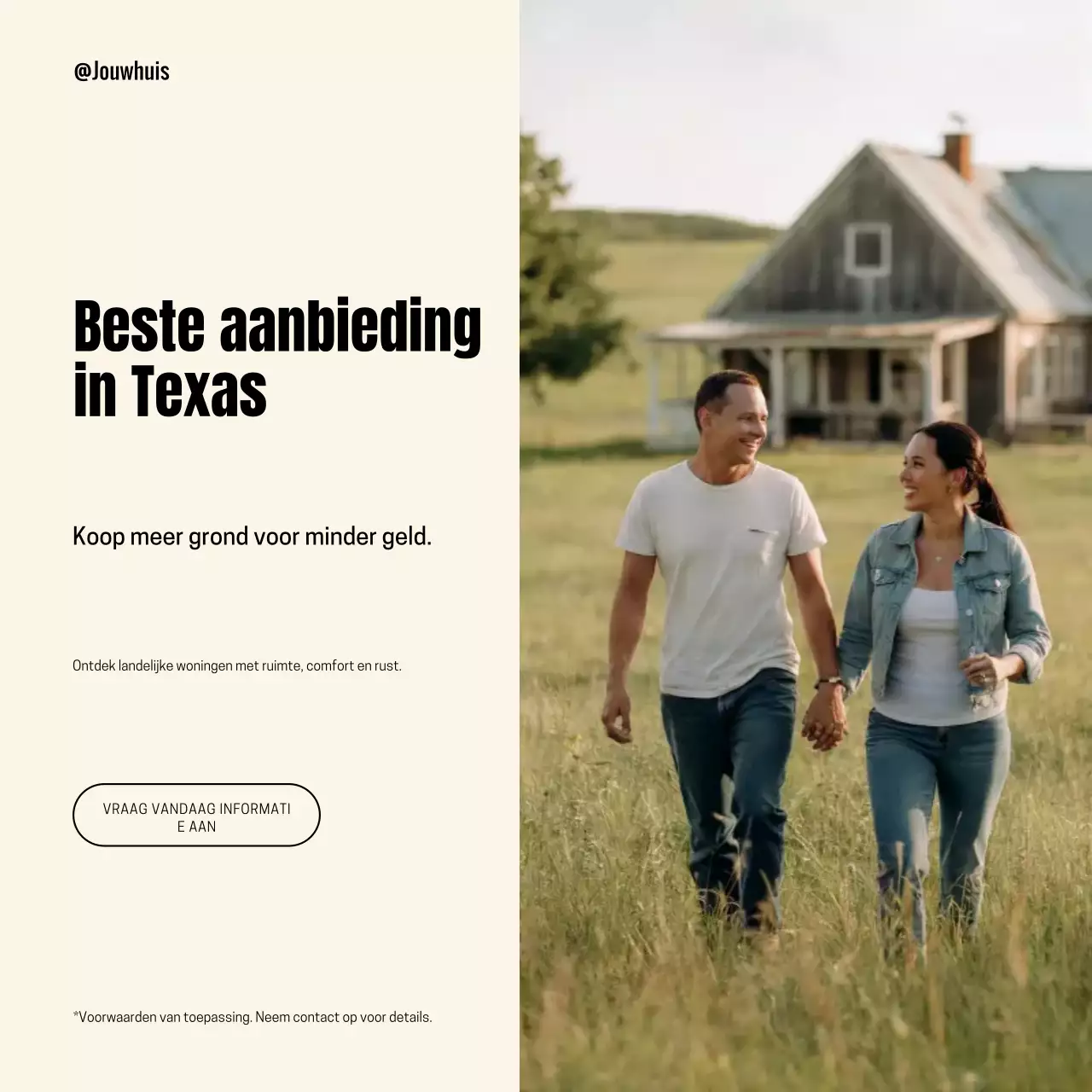 Beige Rustieke Vastgoed Promotie Instagram Post