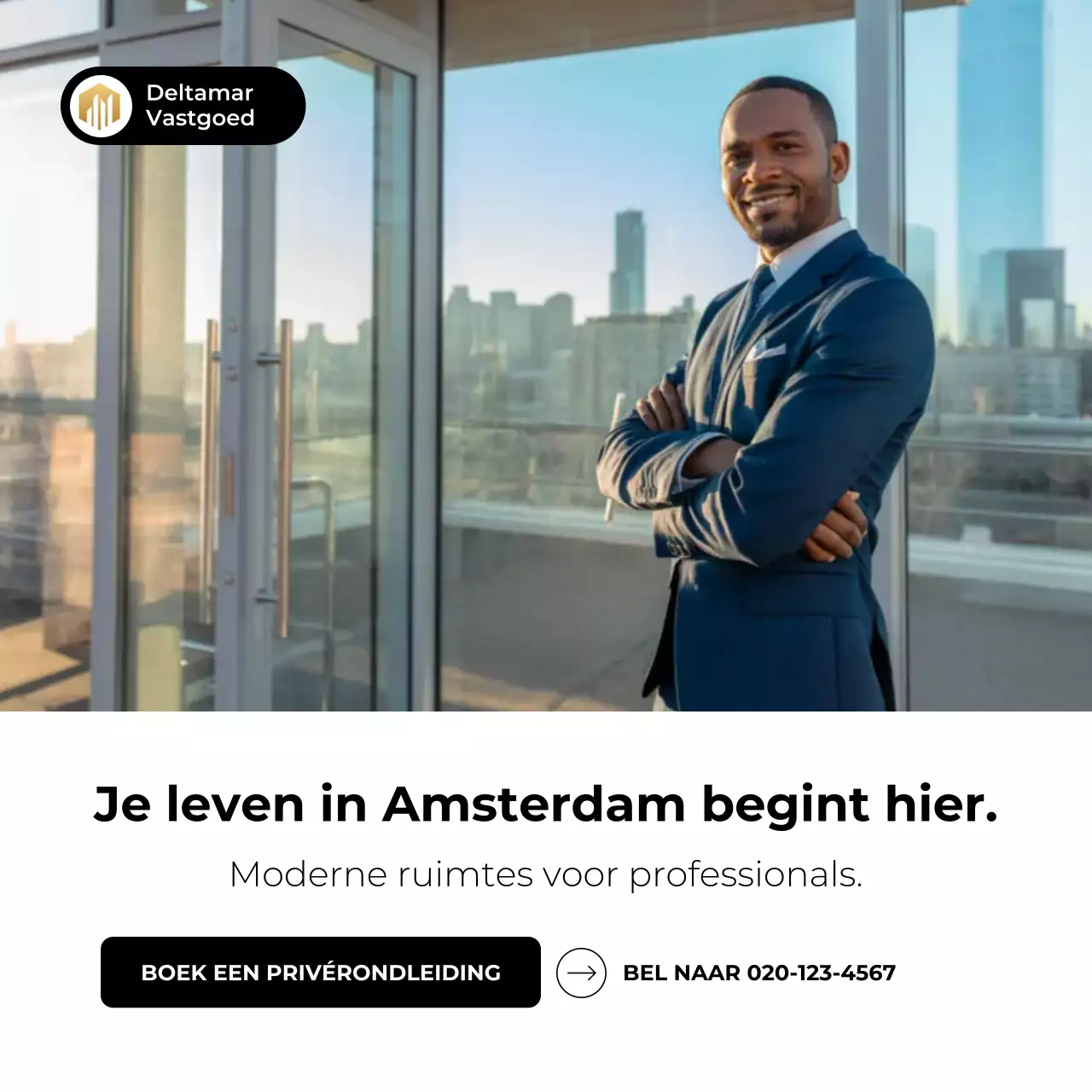 Instagram-bericht over Blue Modern Real Estate-advertenties
