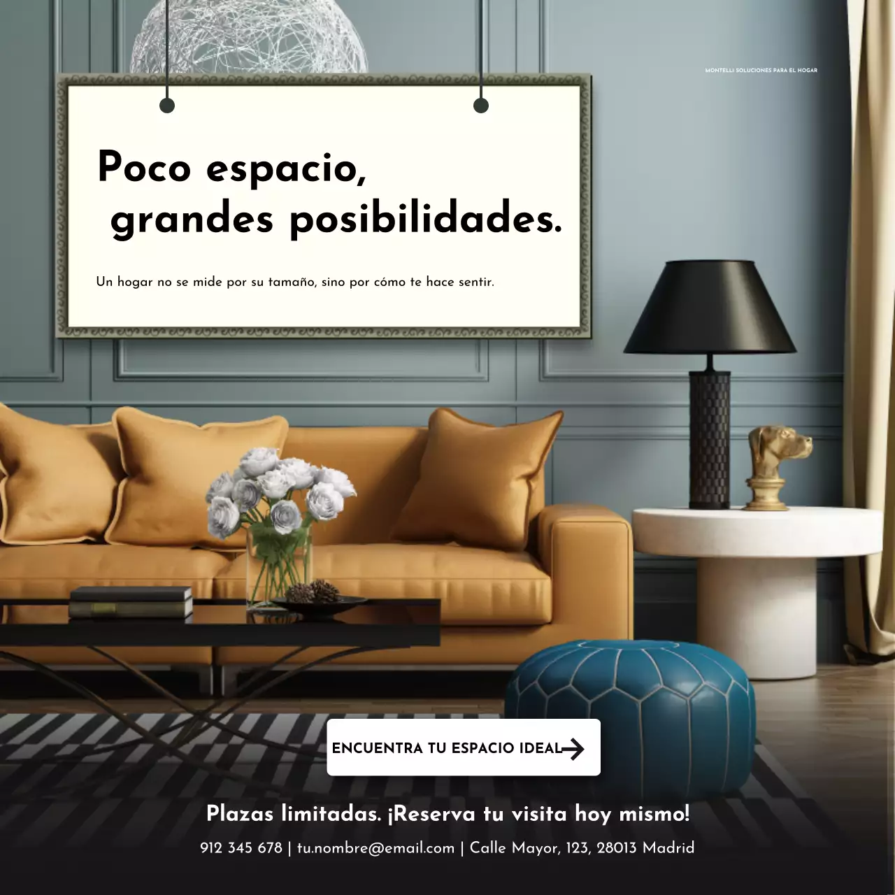 Publicación de Instagram para promocionar una casa moderna en beige