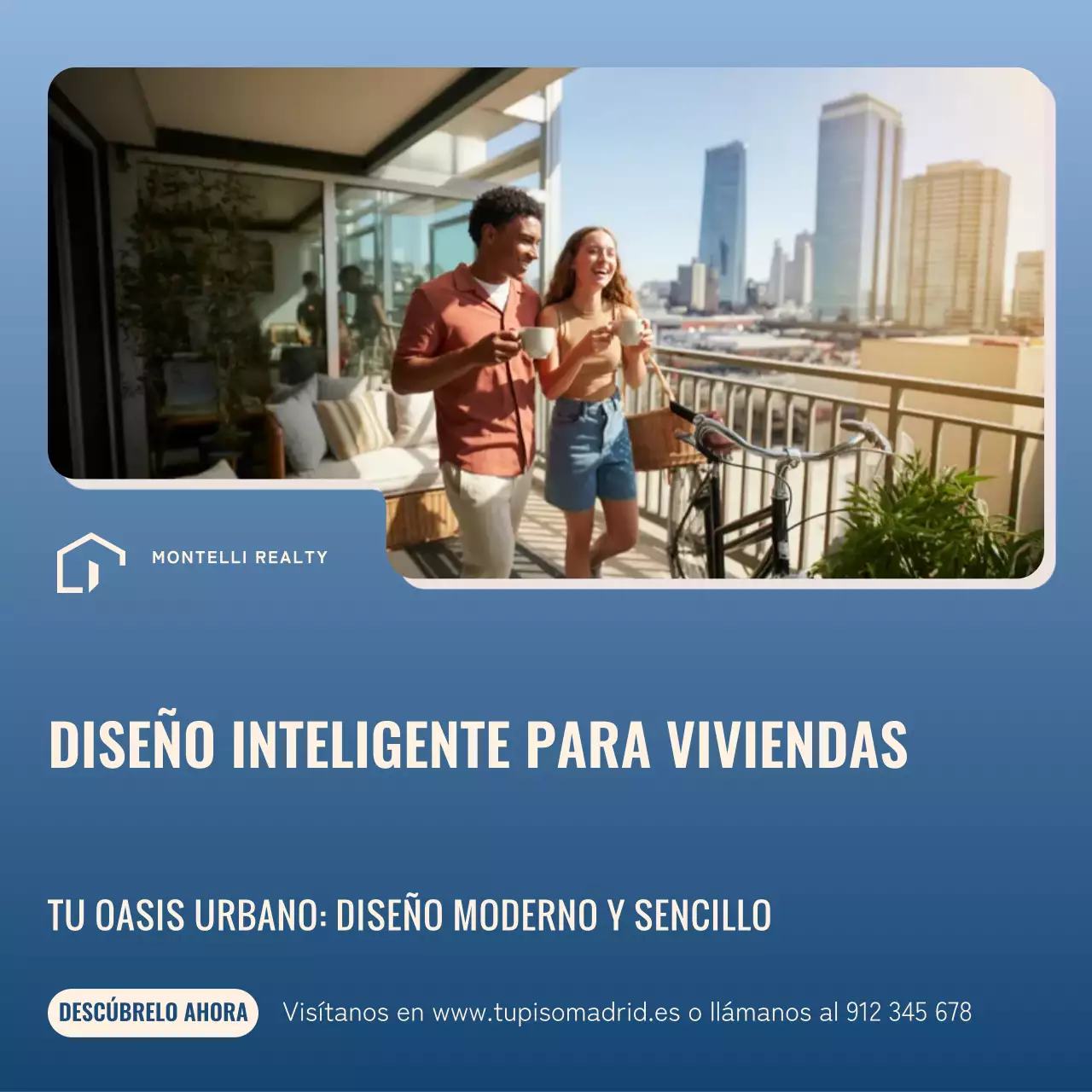 Publicación de Instagram de la promoción inmobiliaria Blue Modern