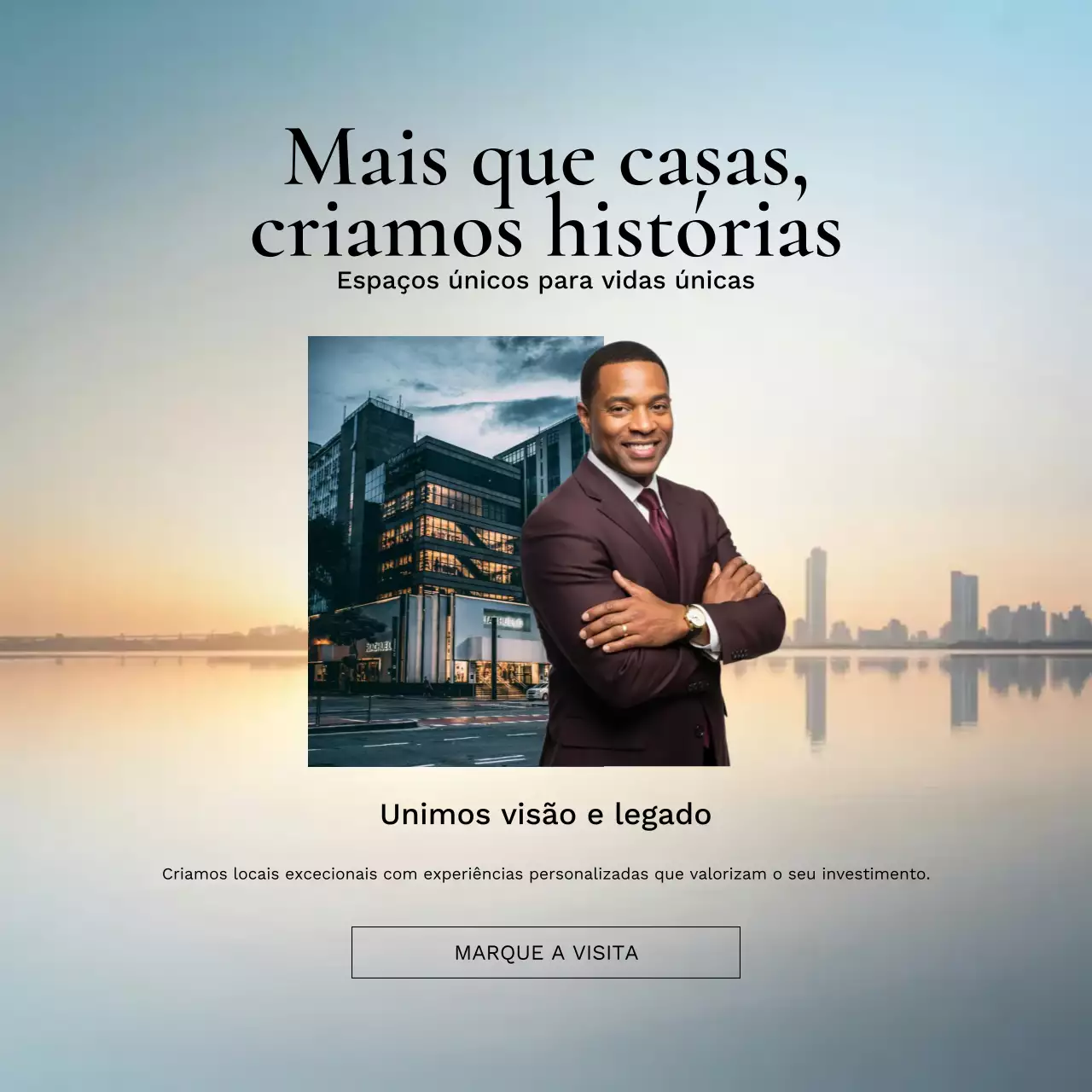 Postagem de promoção imobiliária profissional marrom no Instagram