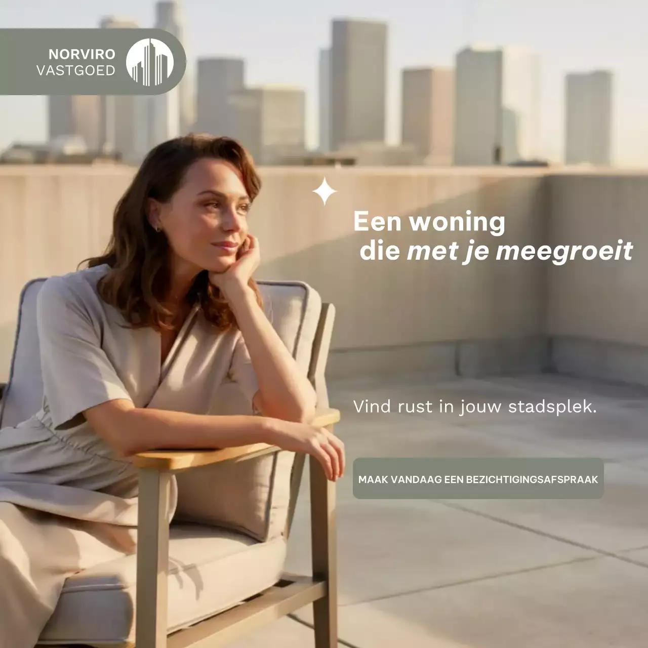 Beige moderne vastgoedadvertentie Instagram-bericht
