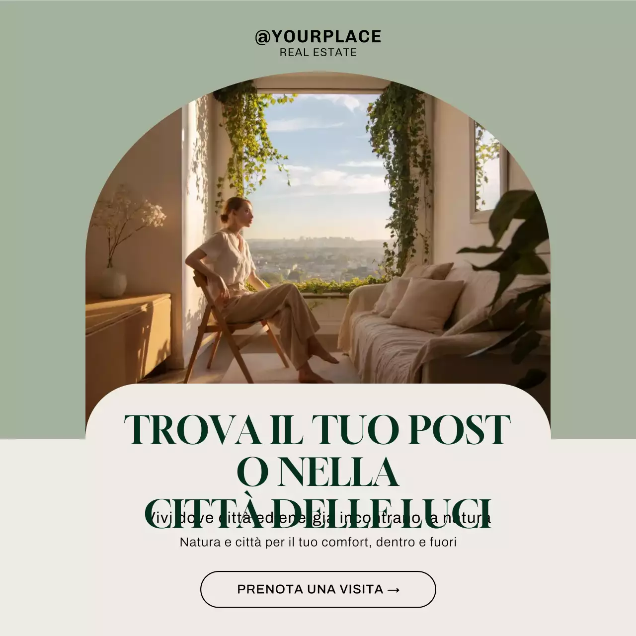 Post su Instagram della pubblicità immobiliare Sage Modern