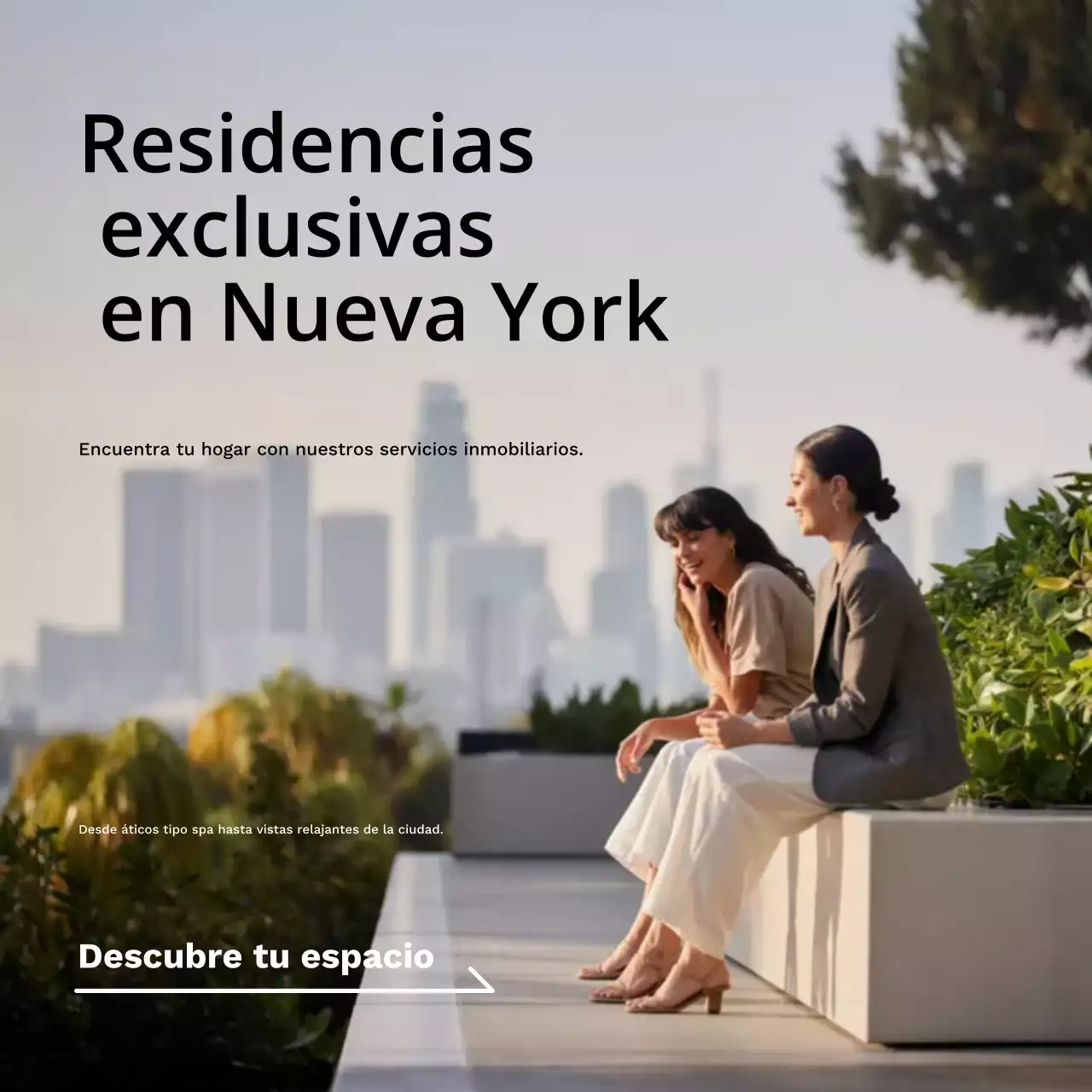 Publicación de Instagram de un anuncio inmobiliario moderno en beige