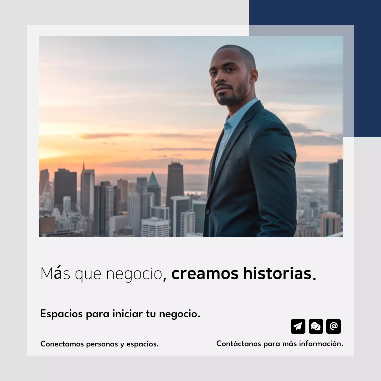 Publicación de Instagram de promoción inmobiliaria moderna de la Marina