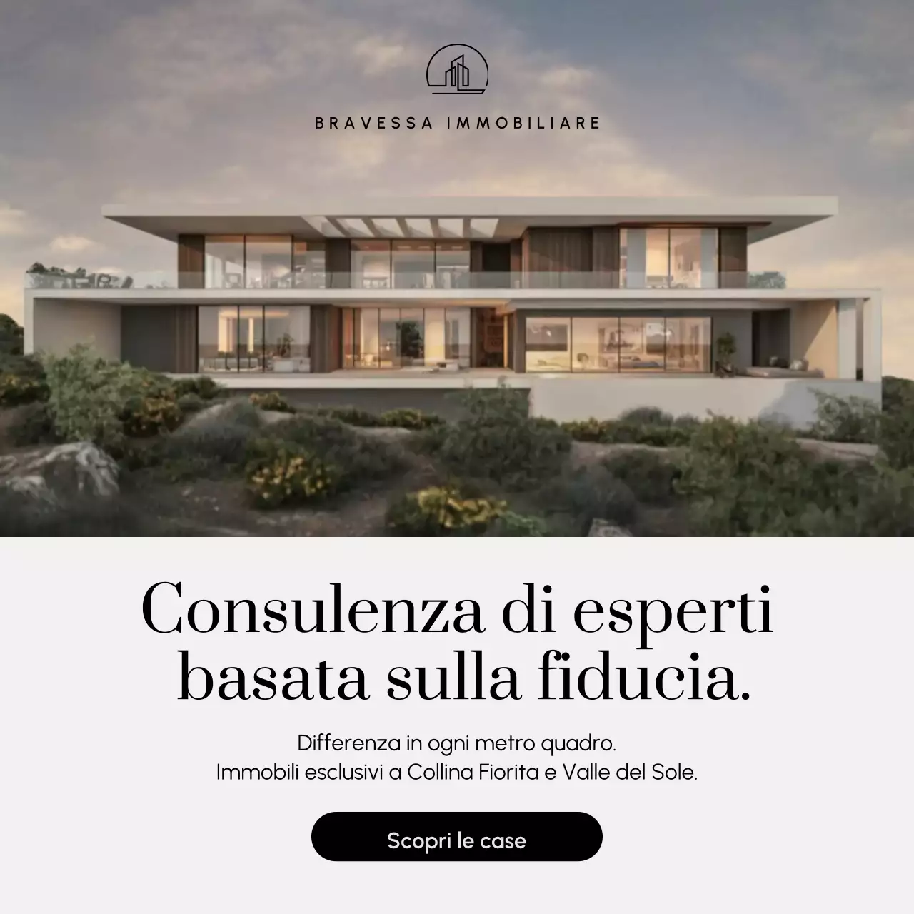 Post Instagram pubblicitario di Beige Modern Real Estate