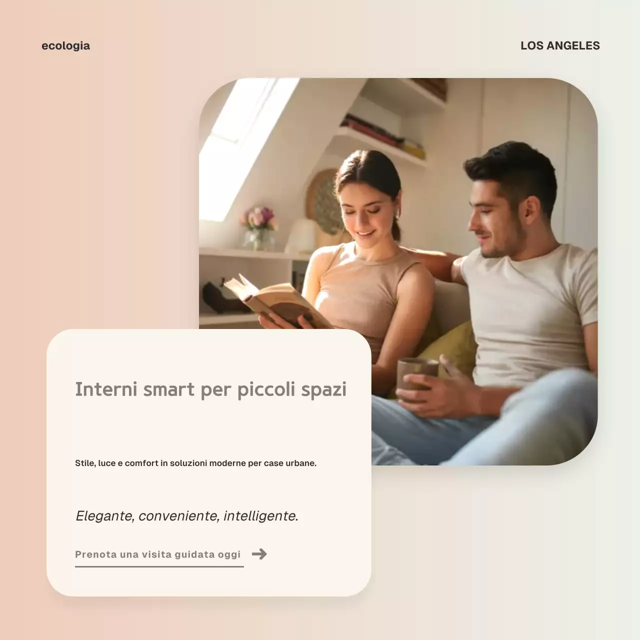 Post Instagram promozionale per interni moderni beige