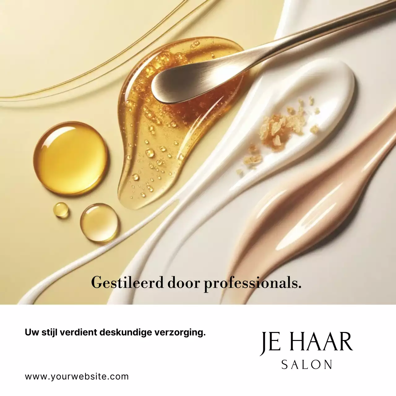 gouden elegante haarpromotie