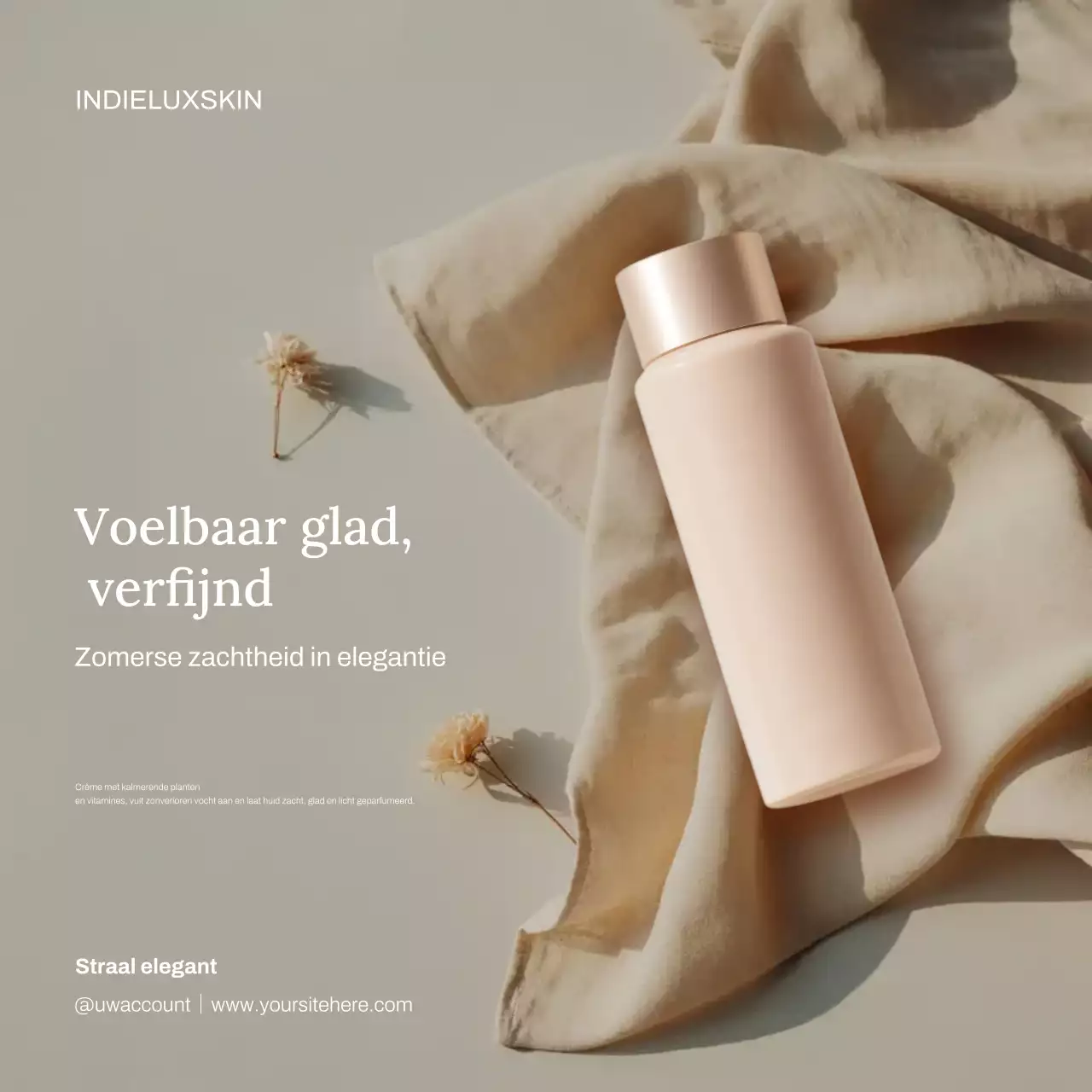 Beige Elegante Huidverzorging Advertentie Instagram Post