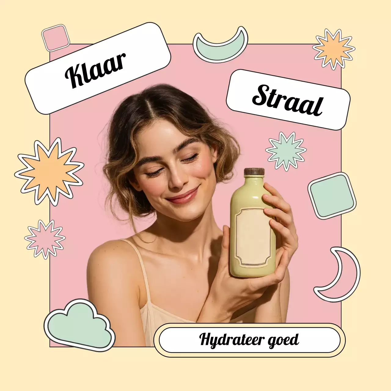 beige retro huidverzorgingsadvertentie