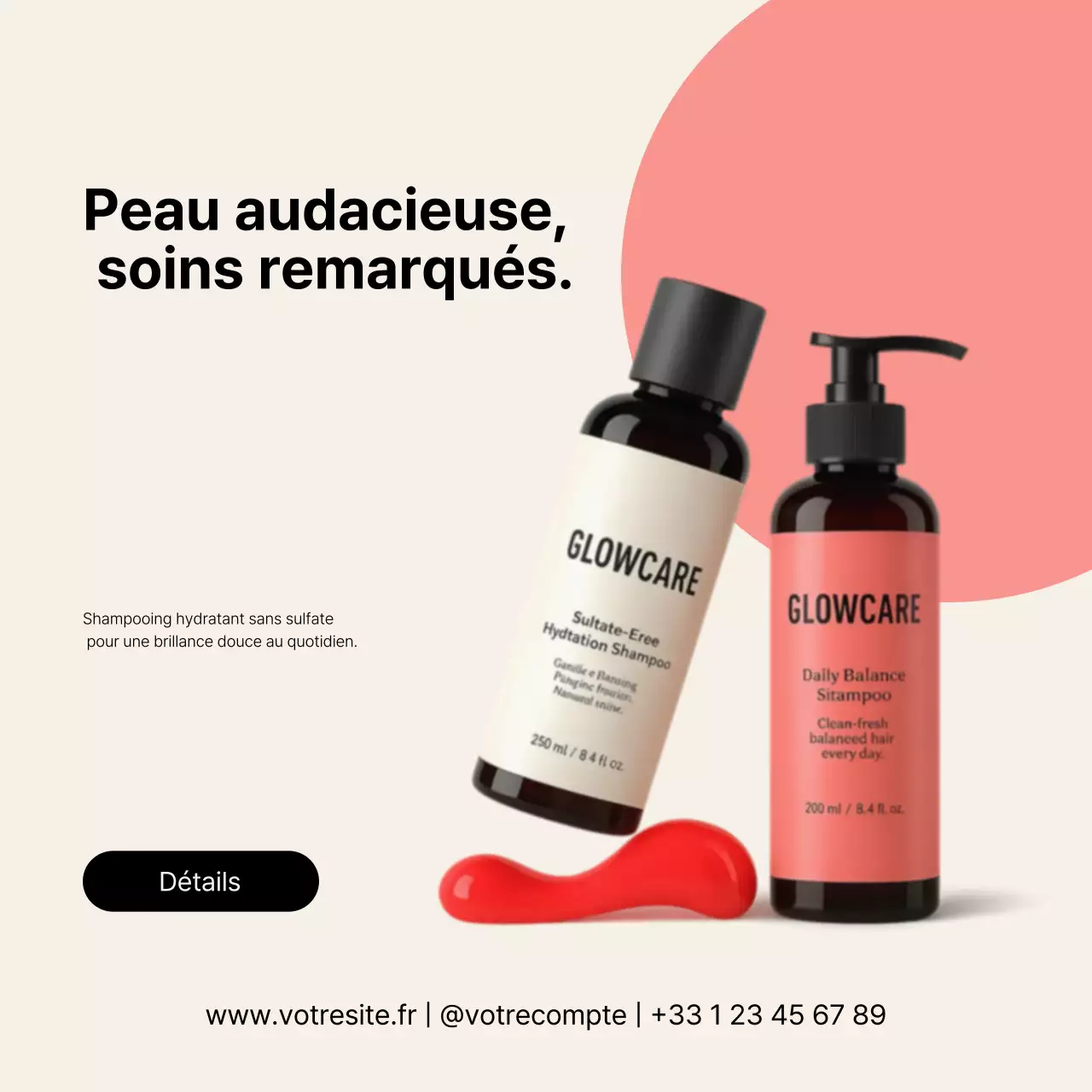 promotion du shampoing Coral Modern