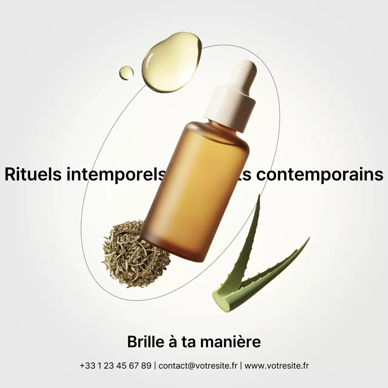 promotion de soins de la peau beiges et modernes