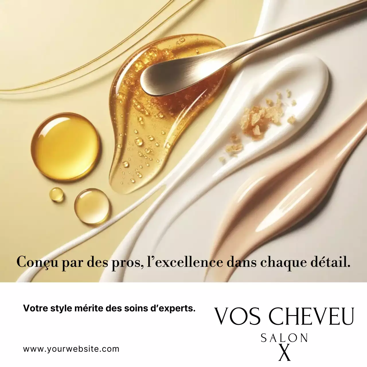 promotion de cheveux élégants en or