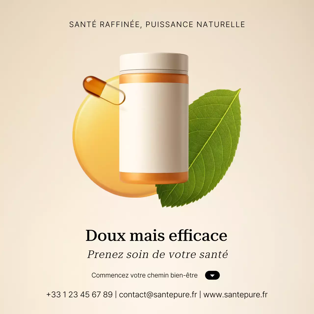 promotion bien-être minimaliste beige