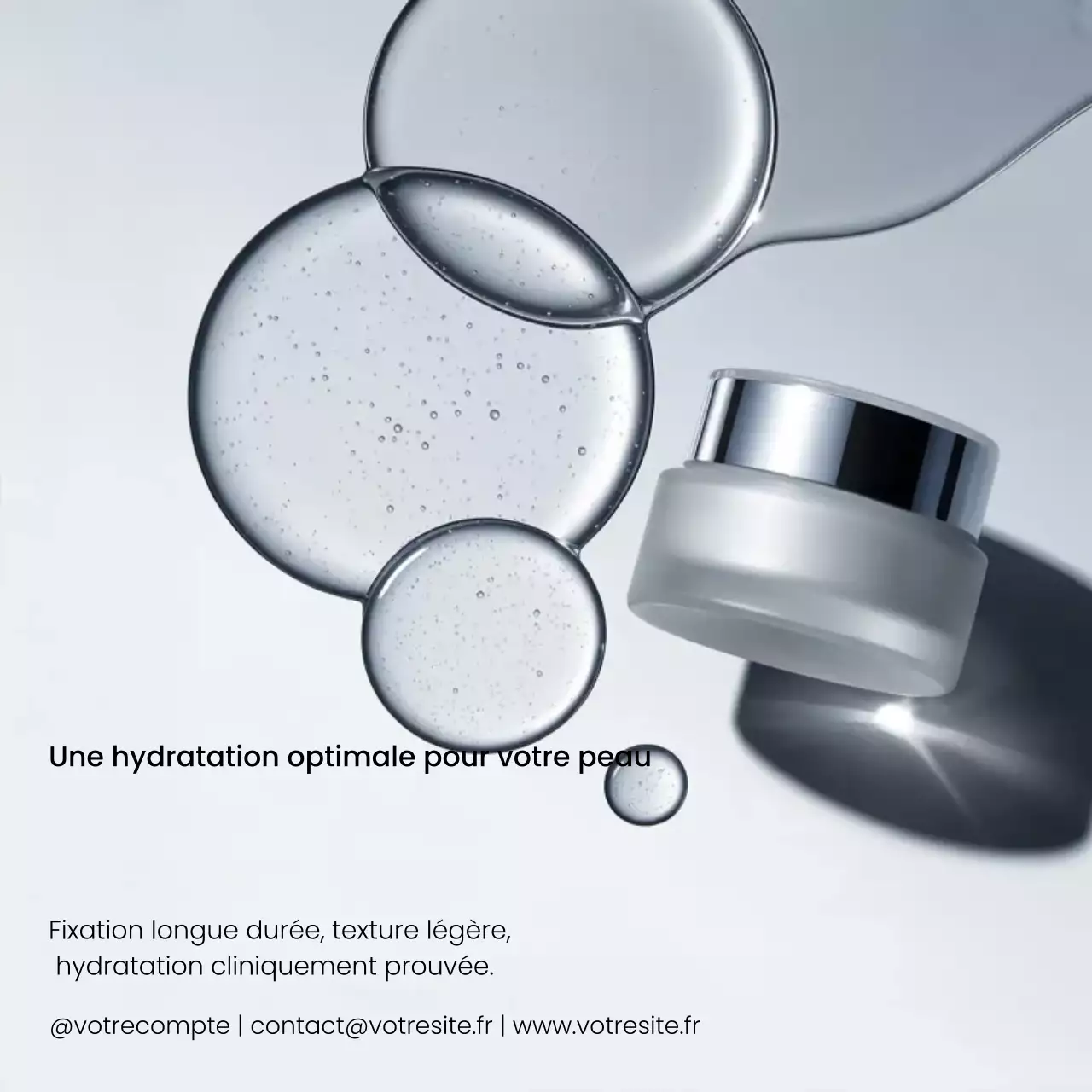 promotion des soins de la peau gris modernes