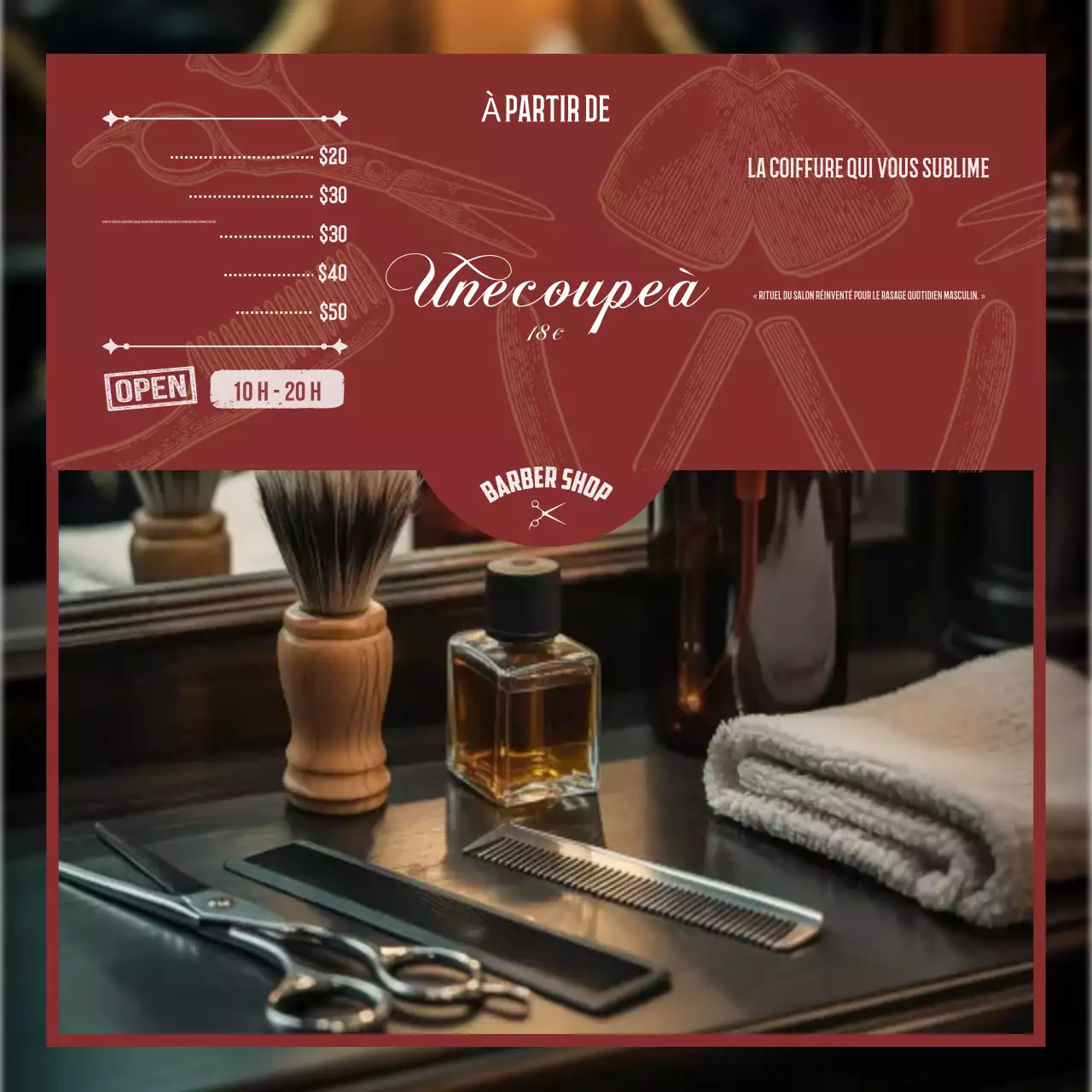 promotion de toilettage vintage marron