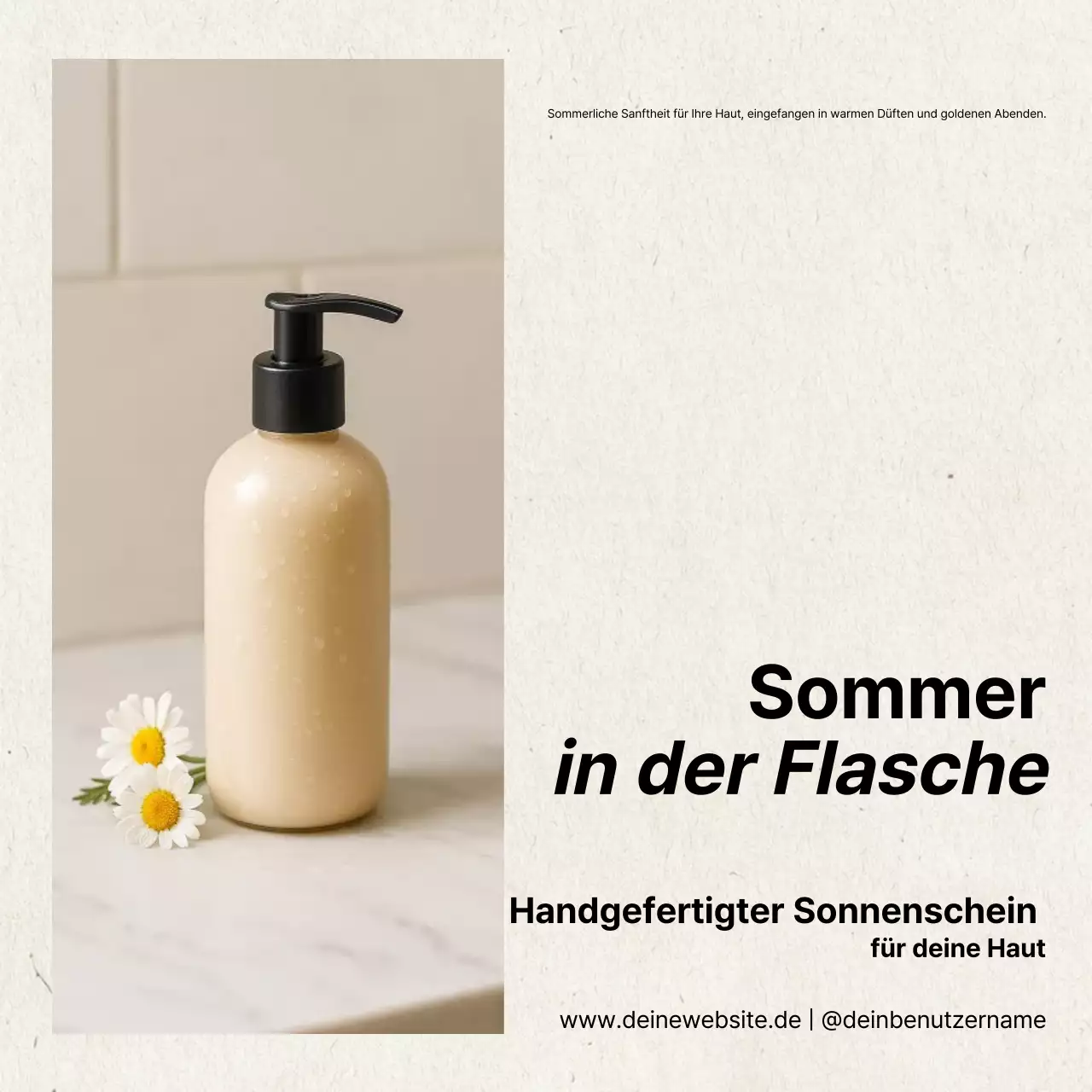 beige minimalistische Hautpflegewerbung