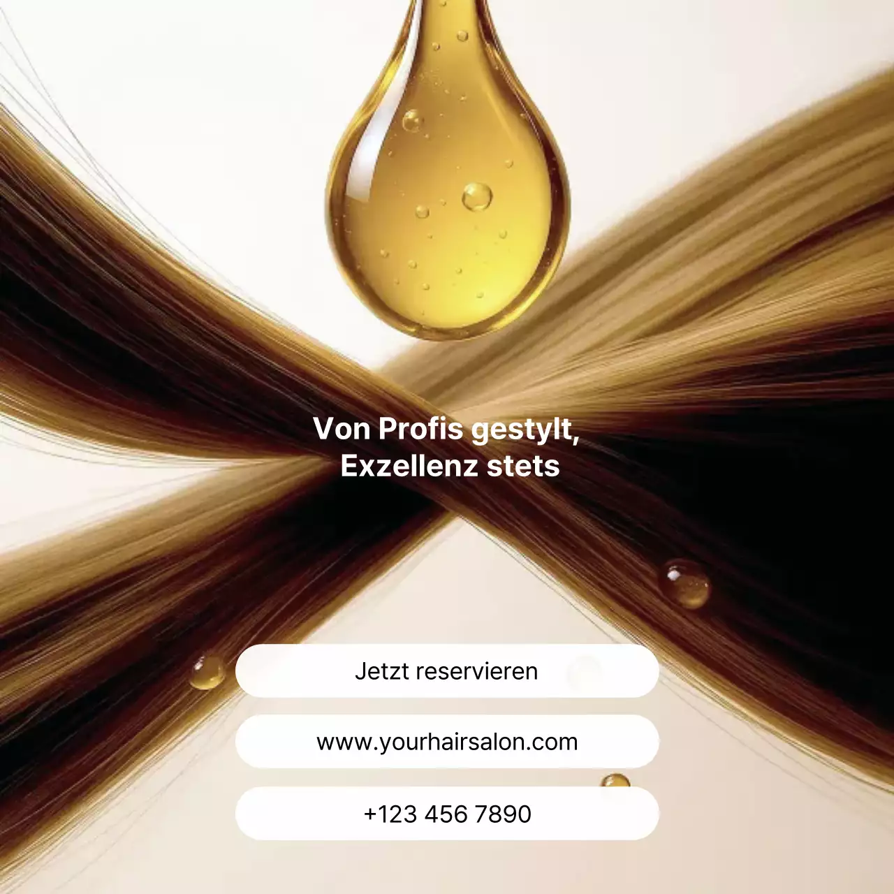 Gold moderne Haarförderung