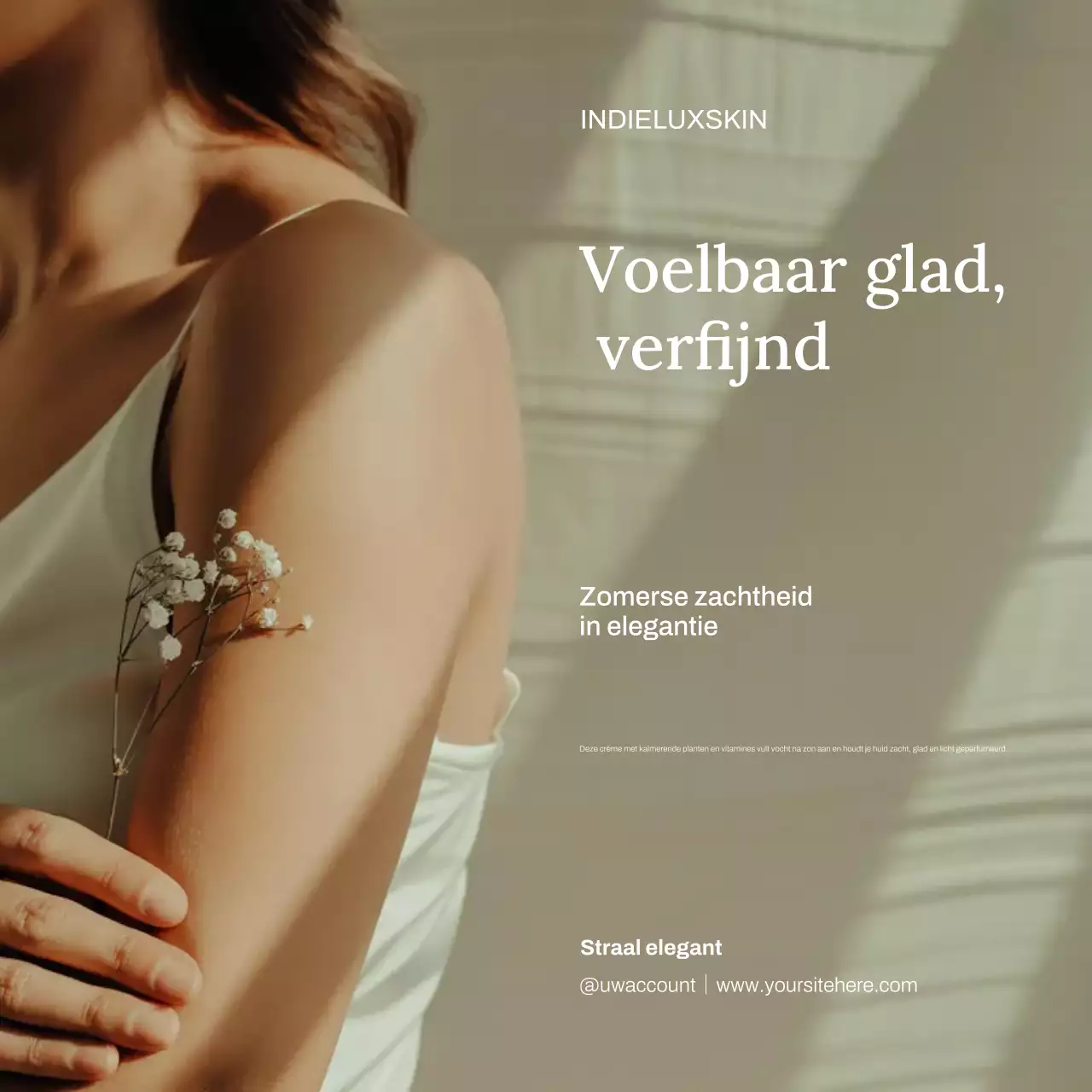 Beige Elegante Huidverzorging Advertentie Instagram Post