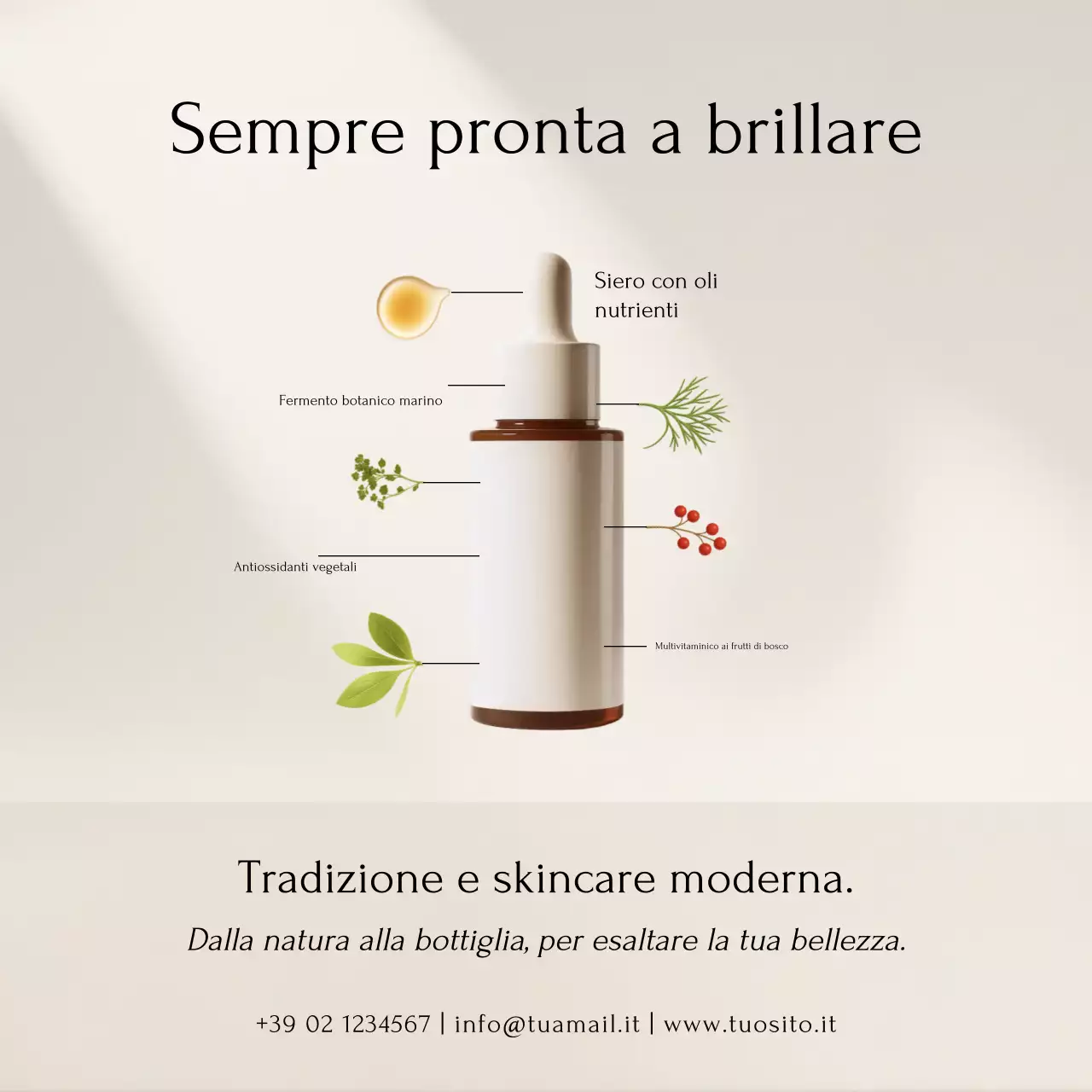 promozione della cura della pelle moderna beige
