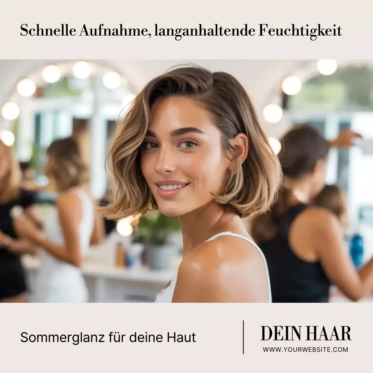 beige moderne Hautpflegewerbung