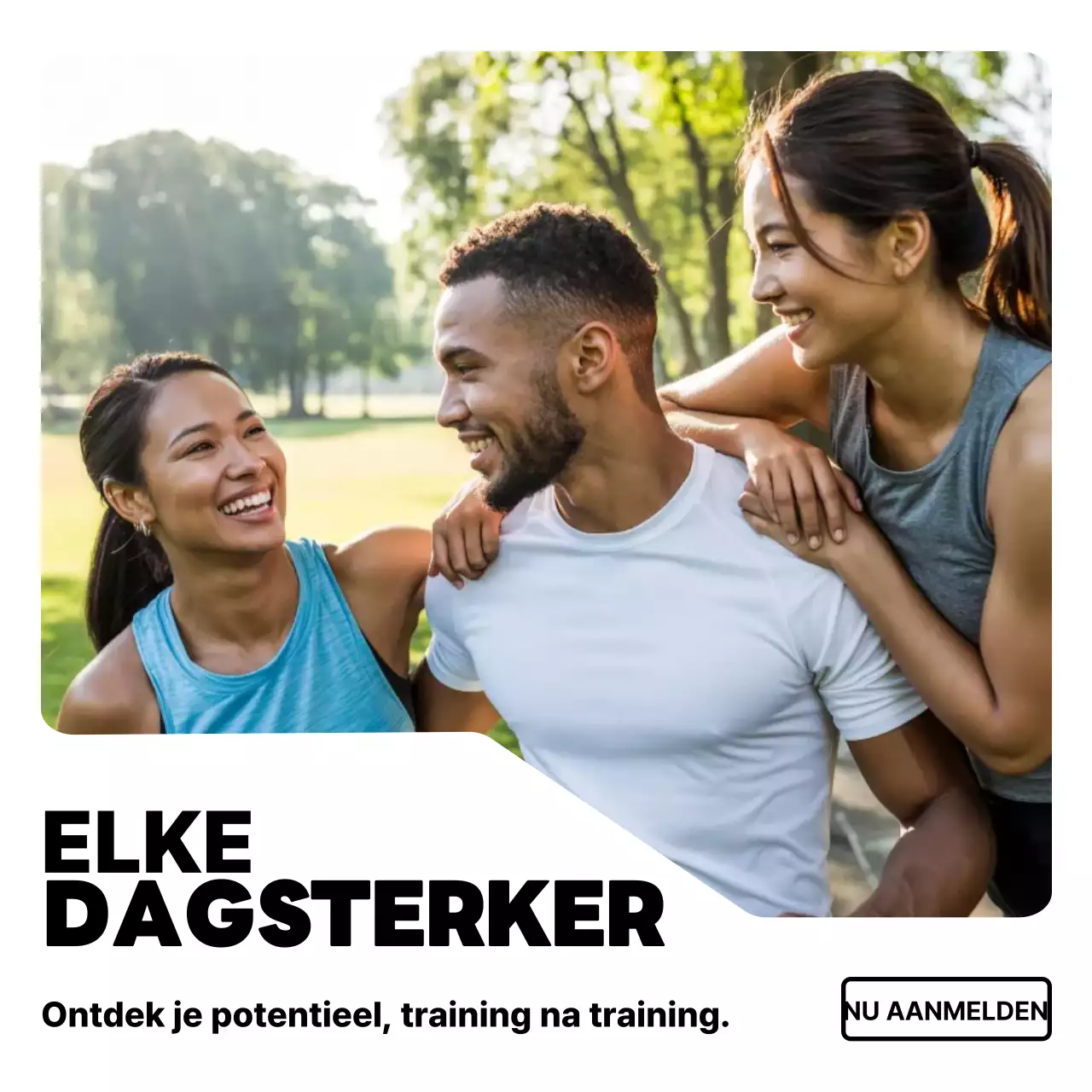 groene moderne fitnesspromotie