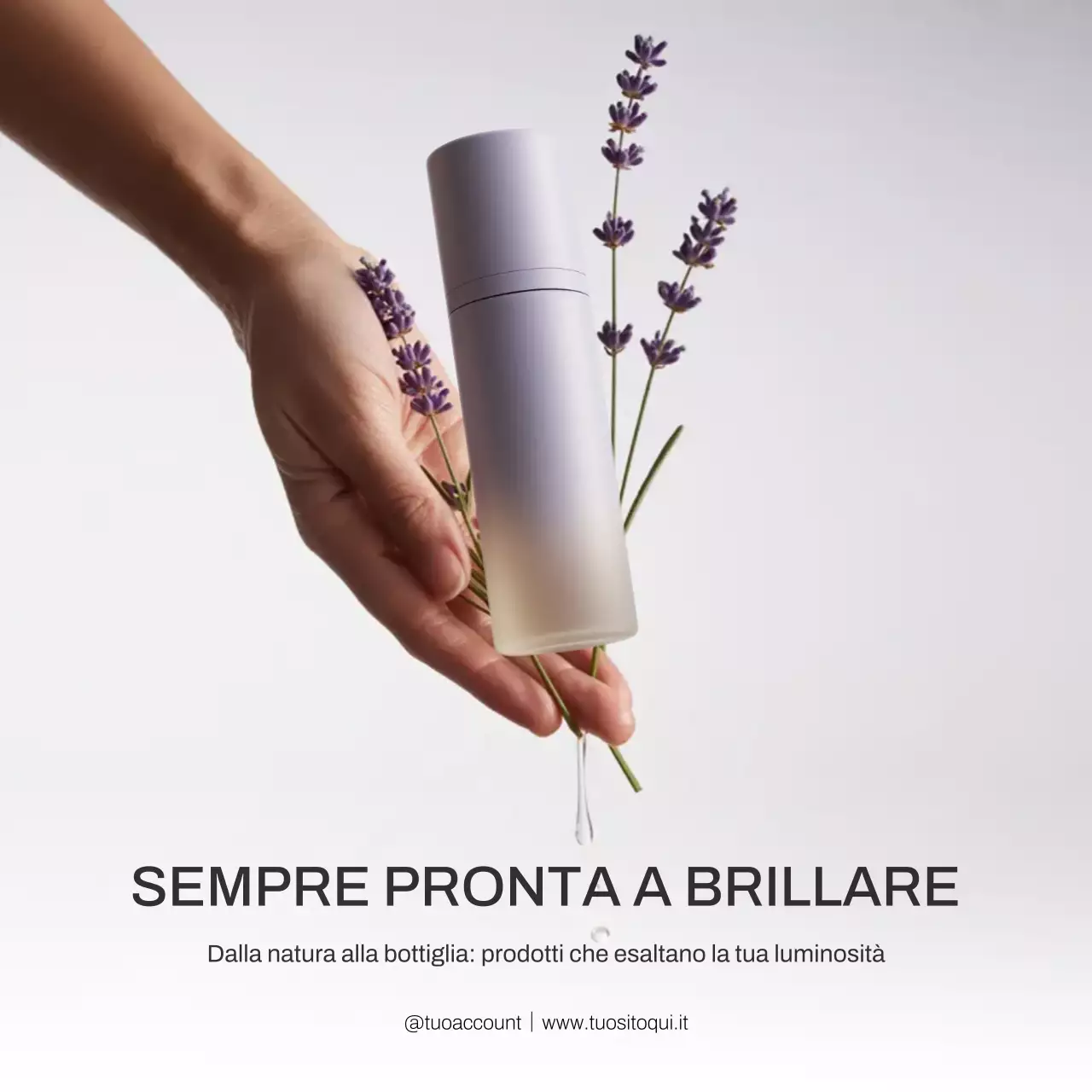 Post Instagram pubblicitario di White Minimal Skincare