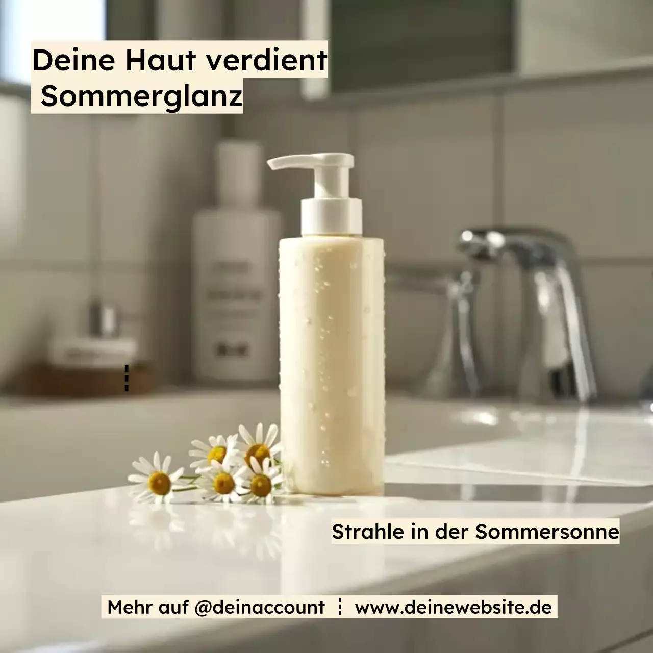 beige minimalistische Hautpflegewerbung