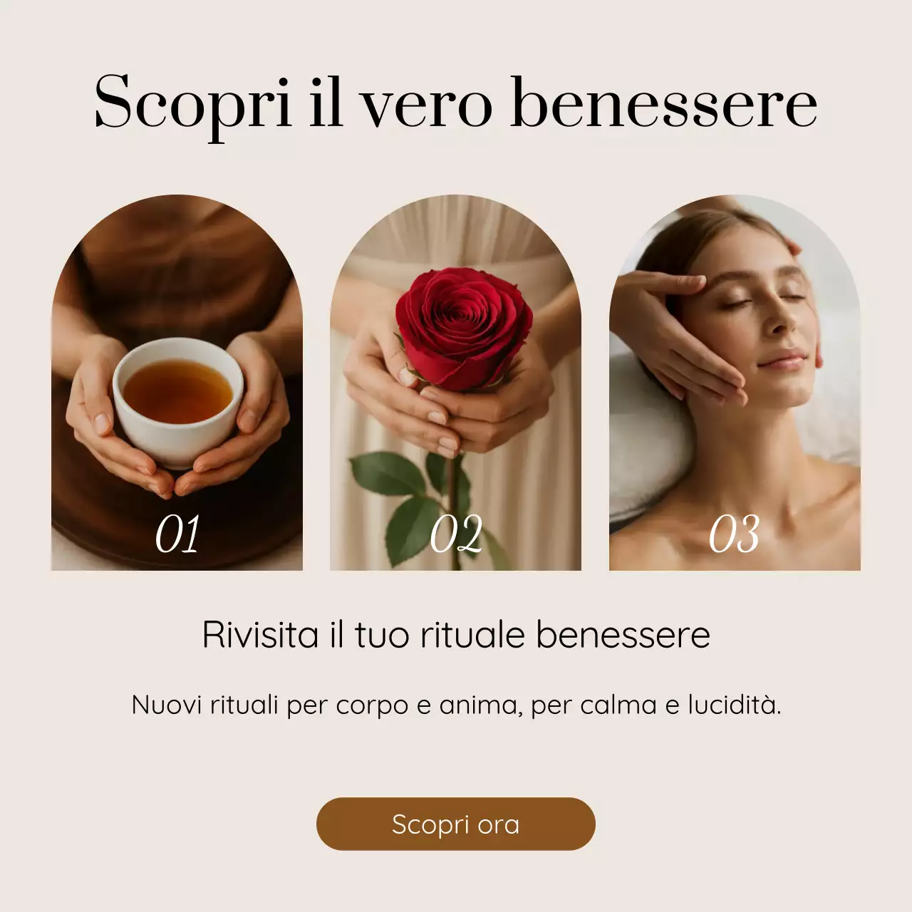 promozione benessere elegante beige