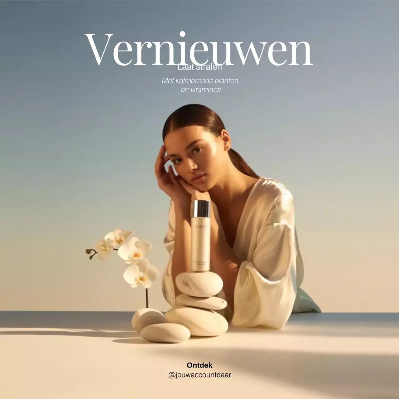 Beige Elegante Huidverzorging Advertentie Instagram Post