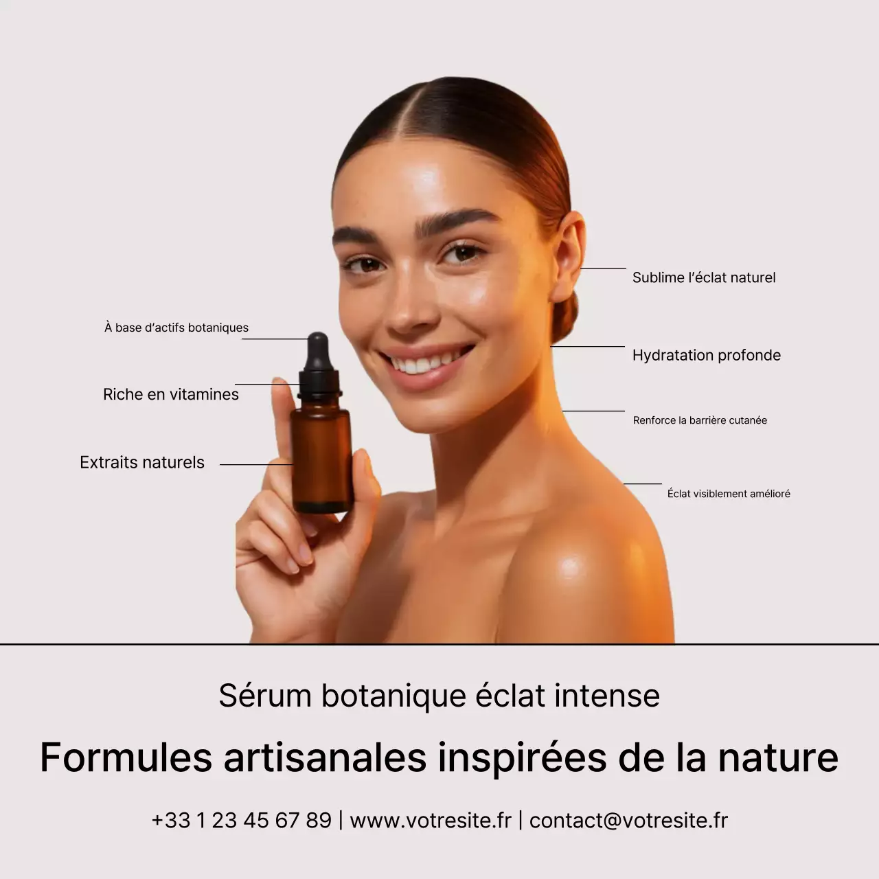 publicité beige moderne pour les soins de la peau