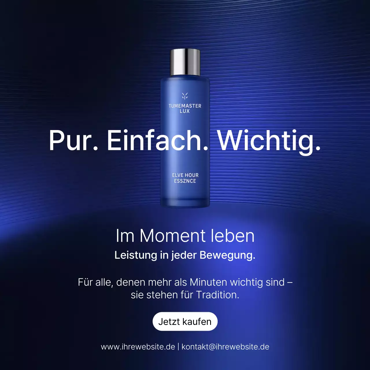 blaue moderne Hautpflegewerbung