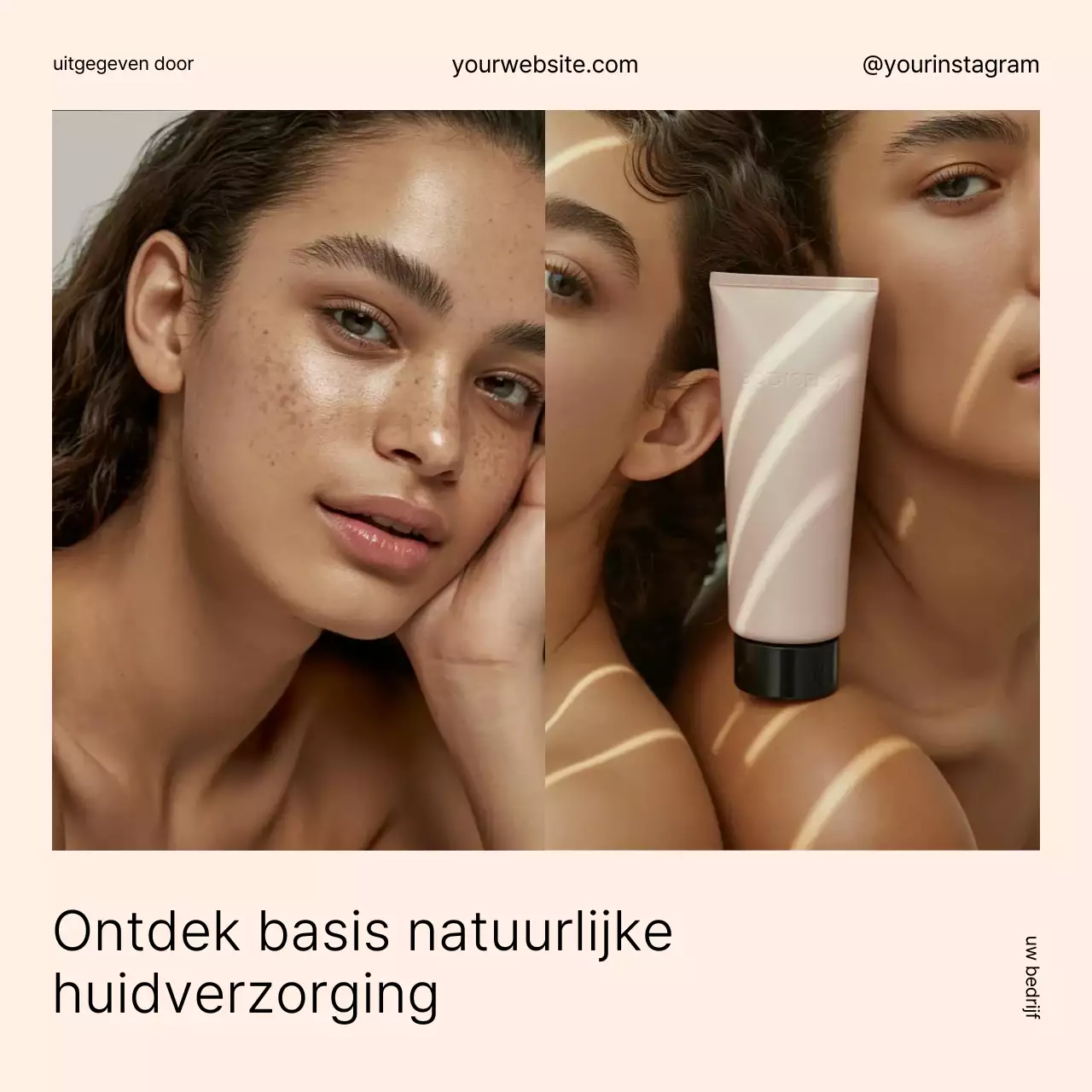 beige elegante huidverzorgingsadvertentie