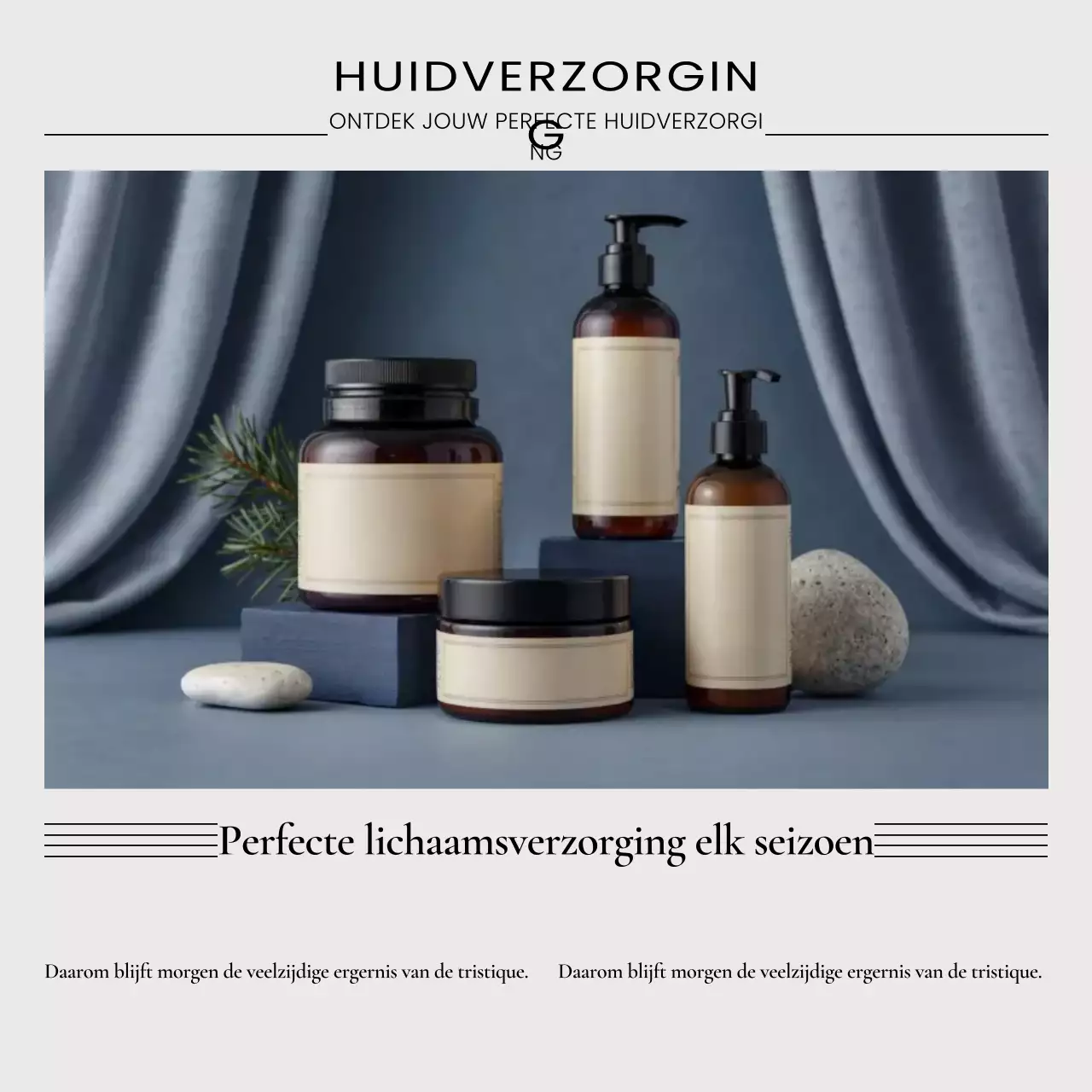 beige moderne huidverzorgingspromotie