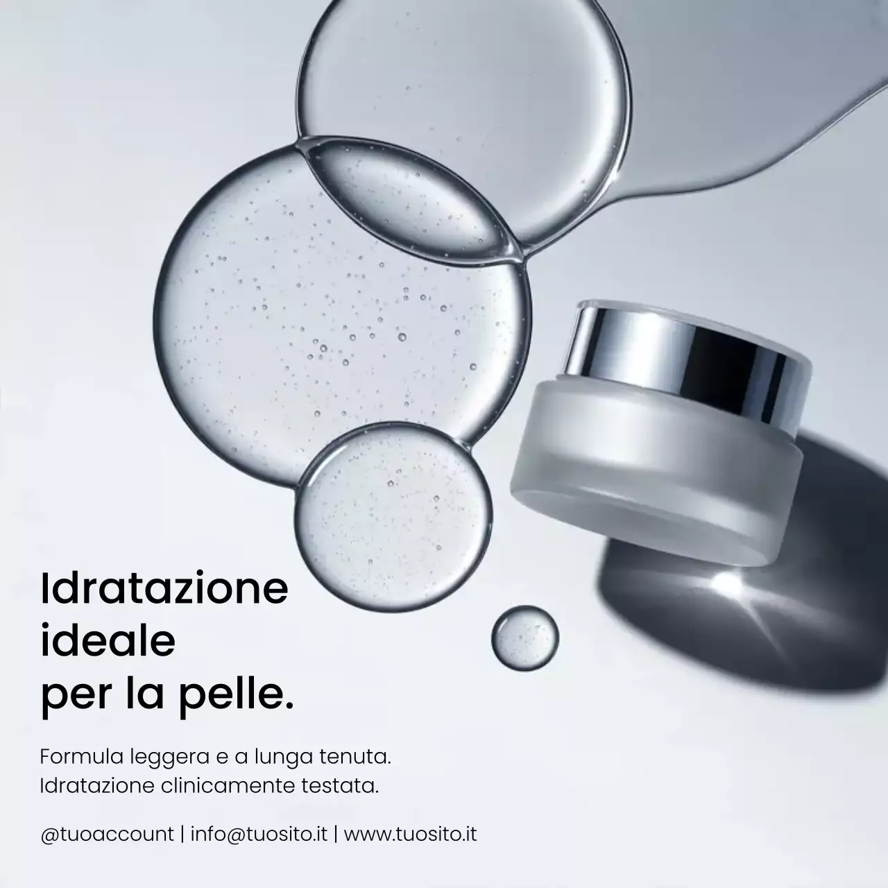 promozione della cura della pelle moderna grigia